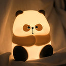 GobekUsa Cute Panda Silicone LED Night Light USB Rechargeable Timer Sleep Lamp