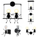 GobekUsa Little Man LED Wall Light: Modern, Simple, Creative Design for Children's Bedroom