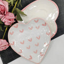 GobekUsa Hand Painted Heart Handle Ceramic Love Mug - Pink