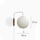 GobekUsa Handwoven Silk Ball Wall Light: Japanese Design for Living Room and Bedroom