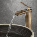 GobekUsa Antique Bronze Waterfall Bathroom Faucet with Hot & Cold Mixer Tap