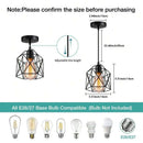 Nordic Minimalist Black Metal E27 Pendant Light