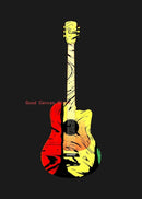 Abstract Electric Guitar Canvas Print - Music Wall Art by GobekUsa