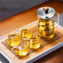 GobekUsa Glass Tea Pot with Infuser, Heat-Resistant Clear Kettle for Herbal Tea, Teaware