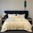 GobekUsa Embroidered Butterfly Flowers Patchwork Bedding Set