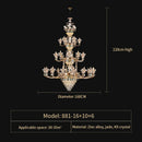 GobekUsa Crystal Candle Chandelier: Modern European Living Room Lighting