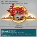 GobekUsa 3D Chinese Pine Landscape Picture Wall Lamp for Home Living Room