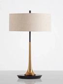 GobekUsa Gold Luxury LED Table Lamp with White Lampshade for Home and Hotel Decoration