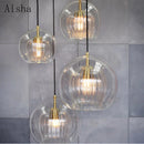 GobekUsa Glass Ball LED Pendant Lights: Modern Nordic Kitchen Hanging Lamp for Home Decor