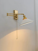 GobekUsa Brass Swing Arm Wall Sconce Creamic Wall Lights