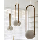 GobekUsa Golden Chandelier LED Pendant Lights Iron Glass Decorative Lighting