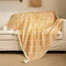 GobekUsa Knit Sofa Blanket - Luxury Decorative Plaid Bedspread Throw Blanket