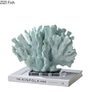 GobekUsa Coral Resin Statue Desk Decoration Modern Home Decor Ornaments