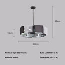 GobekUsa Black Metal Loft LED Chandelier: Modern Indoor Pendant Lamp Fixture Home Lighting