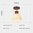 GobekUsa Coco Wood Glass LED Ceiling Chandelier for Aisle Corridor Balcony - Nordic Design