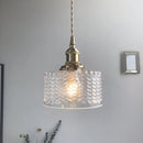 GobekUsa Green Glass LED Hanging Light Fixture Copper Socket Modern Pendant Lamp