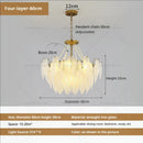 GobekUsa Cream Wind Feather Pearl Crystal Chandelier for Luxury Living Room and Bedroom