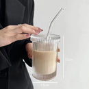 GobekUsa Glass Straw Cup - Elegant Japanese Style Milk Coffee Tea Wedding Gift