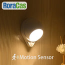 GobekUsa 360° Rotating Magnet Night Light USB Charging Wall Lamp for Bedroom Closet