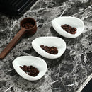 GobekUsa Ceramic White Dose Trays & Tea Spoon Set