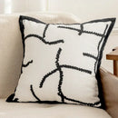 GobekUsa Camellia Jacquard Embroidery Pillow Cover Luxury Decorative Nordic Living Room