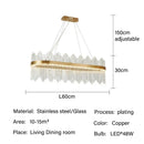 GobekUsa Glass Rod LED Pendant Chandelier: Elegant Lighting Fixture for Home Living Dining Bedroom Decor