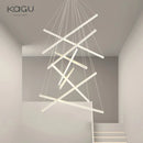 GobekUsa LED Chandelier: Modern Luster Lighting for Stair Hall Bedroom Room Duplex Building