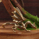GobekUsa Brass Flying Dragon Sculpture Home Decor Ornament