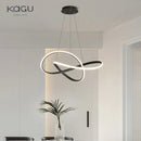 GobekUsa LED Chandelier Light: Modern Aluminum Acrylic Pendant for Dining Room & Restaurant
