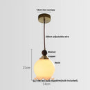 GobekUsa Amber Glass LED Pendant Light - Modern Nordic Design with Iron Base