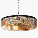 GobekUsa Gold Black Metal Crystal Pendant Lights Chain Hanging LED Suspension Lamp Fixtures