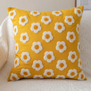 GobekUsa Daisy Flora Embroidered Cushion Cover - Home Decor Yellow Blue Flowers