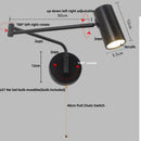 GobekUsa Acrylic Iron LED Wall Lamp Modern Rotate Black Stair Light