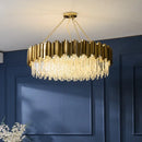 GobekUsa Gold Crystal Chandelier: Modern Luxury LED Pendant Lights for Living, Dining, Bedroom Decor