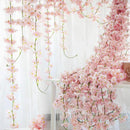 GobekUsa Artificial Sakura Flowers Vine for Wedding Garden Decor
