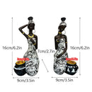 GobekUsa Black Woman Candlestick: African Exotic Statue for Interior Decor & Desktop Accessories