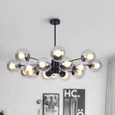 GobekUsa Glass Ball LED Chandelier for Bedroom and Dining Room