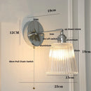 GobekUsa Clear Glass LED Wall Lamp, Up Down Rotate, Dining Aisle Bar Light