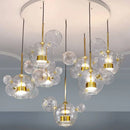 GobekUsa Glass Bubble Ball LED Chandelier Mickey Light for Restaurant, Bar, and Store