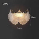 GobekUsa Glass Shell Ceiling Pendant Light Luxury Bedroom Decor Hanglamp