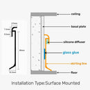 GobekUsa LED Skirting Line Aluminum Profiles Baseboard Corner Wall Decor - Stair Bar Strip Light
