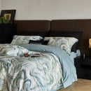 GobekUsa 100s Egyptian Cotton Printed Bedding Set with Sheet, Duvet Cover, and Pillowcase