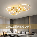 GobekUsa Gold LED Chandelier for Living Study Room Indoor Lighting Luminaire