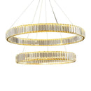 GobekUsa Gold Crystal Chandelier: Modern Luxury Round Square Pendant Light for Living Room