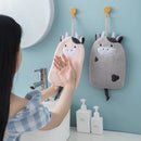 GobekUsa Cartoon Embroidery Hanging Hand Towel - Soft, Absorbent, Quick Dry Towel