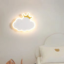 GobekUsa Children's Room Crown Clouds Rocket Planet Night Light Bedside Lamp