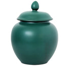GobekUsa Green Ceramic Tea Caddy Jar: Airtight Porcelain Storage Container, Kitchen Decoration Bottle