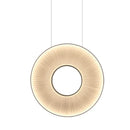 GobekUsa Dix Heures Round Fabric LED Pendant Light for Parlor, Hotel, and Dining Room