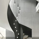 GobekUsa Crystal LED Stair Chandelier: Luxury Long Stair Lighting Fixture with Creative Island Design