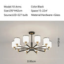 GobekUsa Glass Chandelier: Nordic Modern LED Hanging Light for Living Room and Bedroom